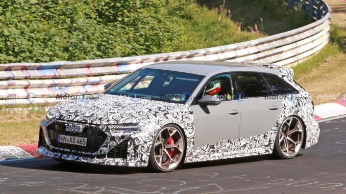 2025 audi rs6 avant facelift spy photo