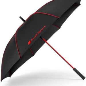 audi 3122300100 parapluie automatique avec logo audi sport noir/rouge, noir, taille unique, moderne