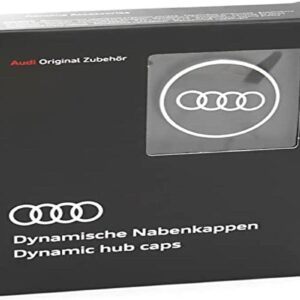 audi 4m8071006a lot de 4 caches centraux dynamiques, noir/argent