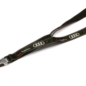 audi a8 8271 lanière pour porte clés avec logo traditionnel noir, noir, taille unique, classique