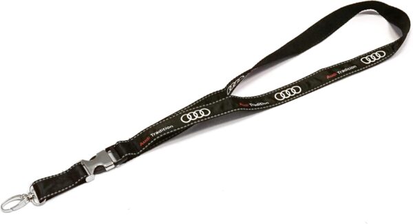 audi a8 8271 lanière pour porte clés avec logo traditionnel noir, noir, taille unique, classique