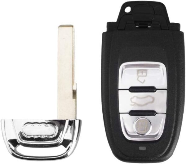 Étui à clés pour audi q5 a4 a5 a6 a7 a8 r8 smart key plip télécommande 3 boutons