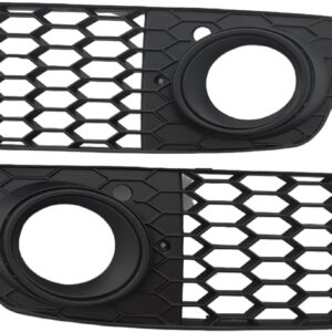 grilles de pare chocs avant, feu antibrouillard d'admission d'air, noir mat, pour audi a4 b8 07 12