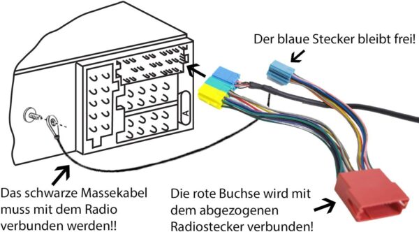 kit mains libres bluetooth audio bluemusic compatible avec 8 broches mini iso audi : chorus 2, concert 2, symphony 1/2, navigation plus 1/2, rns d vw : gamma 5, premium 5, mcd, mfd 1 seat