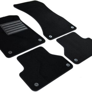 tapis en velours sur mesure mtm sp 5821 pour audi a4 (b9) 11.2015>09.2019, noir