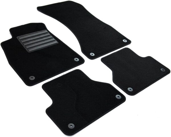 tapis en velours sur mesure mtm sp 5821 pour audi a4 (b9) 11.2015>09.2019, noir