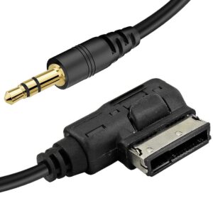 xiatiaosann câble aux ami mdi mmi pour adaptateur d'interface audio de musique jack 3,5 mm pour volkswagen pour audi a3/a4/a5/a6/a8/q5/q7/r8/tt prise média