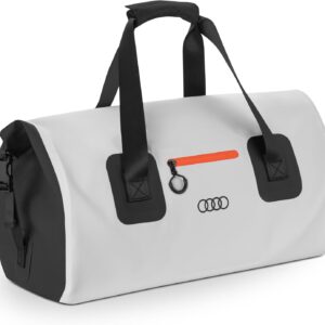 audi 3152400800 duffle bag sac de voyage étanche avec anneaux logo gris, gris clair, taille unique, sac de voyage