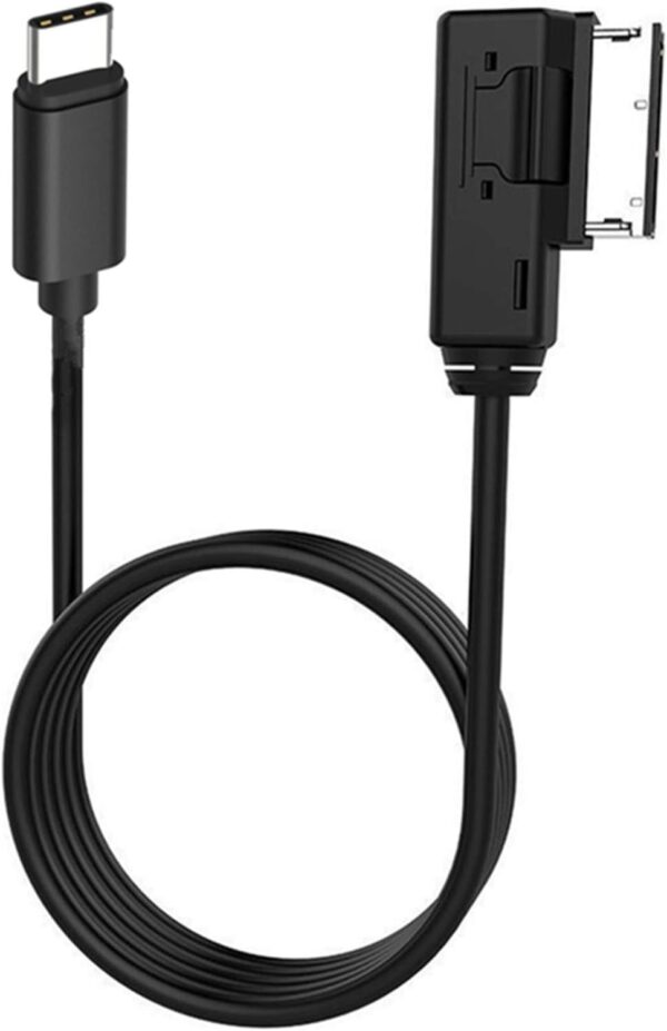 ami câble d'alimentation usb c, adaptateur d'alimentation de voiture mdi, compatible avec pixel 2 xl htc u11/u12 + moto z2 samsung s9/note 8 pour audi vw (alimentation)