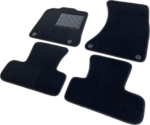 mtc tapis de sol personnalisés pour audi q5 8r 2008 2016, antidérapants, talonnette en caoutchouc renforcé, boutons d'ancrage, noir