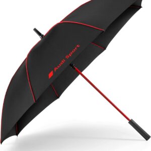 audi 3122200200 parapluie automatique avec logo audi sport noir/rouge, noir, taille unique