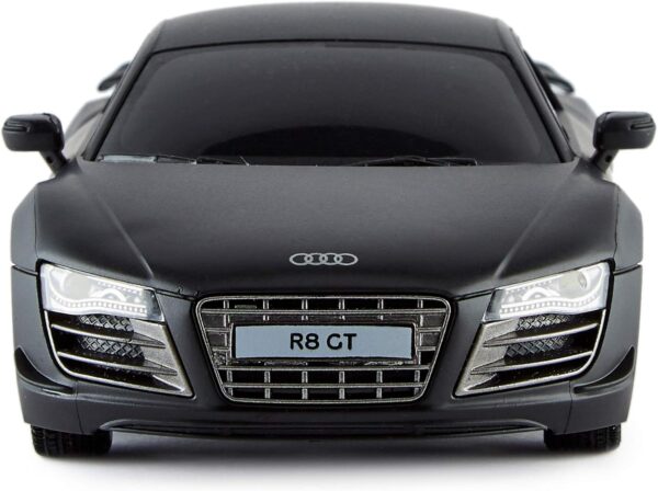 cmj rc cars télécommande supercar range led lights, 2,4 ghz racing 10 set – audi r8 gt noir mat, Échelle 1:24