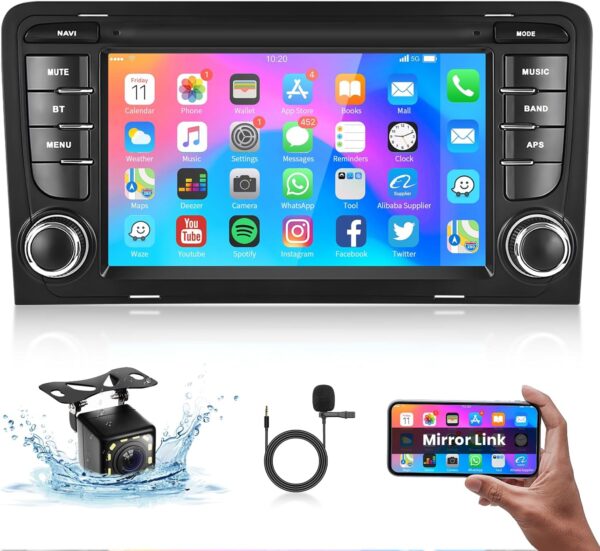 【1+32g】 autoradio android hodozzy pour audi a3 8p s3 rs3 sportback 2003 2012, autoradio android, Écran tactile 7