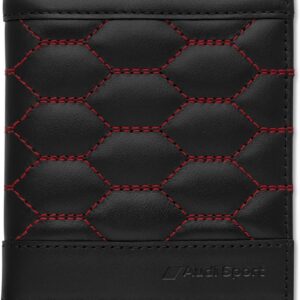 audi collection 3152201300, mini portefeuille homme en cuir avec protection rfid noir/rouge unisexe, taille unique