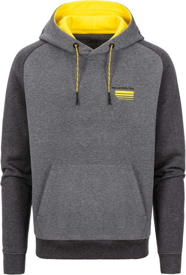 audi quattro sweat à capuche pour homme collection 2020, gris, xl