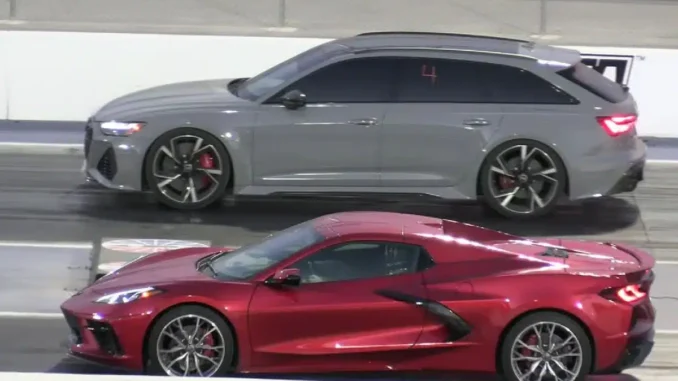 a c8 corvette and audi rs 6 avant went head to head in drag race and delivered an unexpected twist w.webp